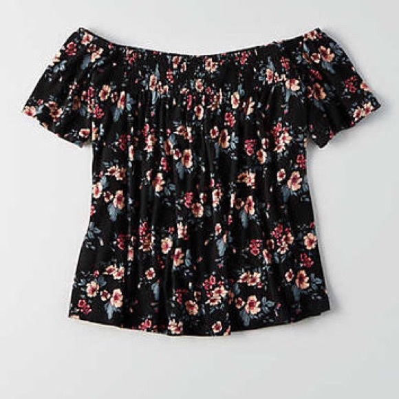 American Eagle Outfitters Tops - American Eagle Off the Shoulder Floral Top